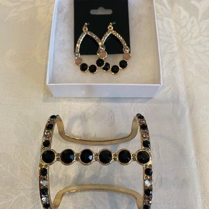 Drop Earrings & Cuff Bracelet Set